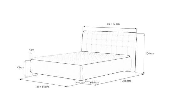 Gepolstertes Bett - ART81217
